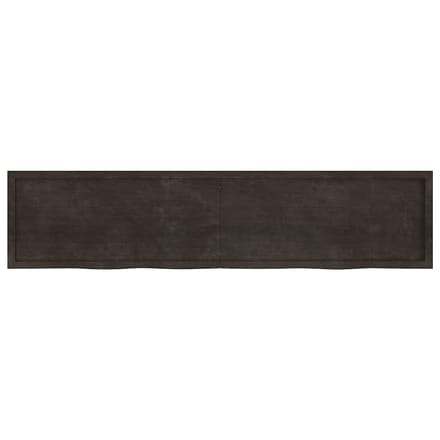 vidaXL - Wandschap - behandeld - massief - eikenhout - donkerbruin