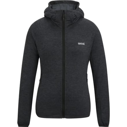 Dames Ferna Marl Full Zip Hooded Stretch Midlayer