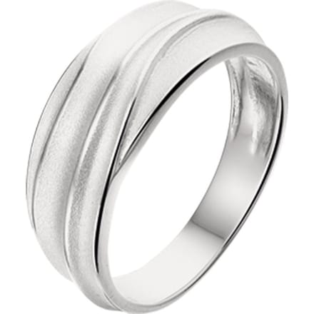 The Jewelry Collection Ring Poli/mat - Zilver - 17.25 mm