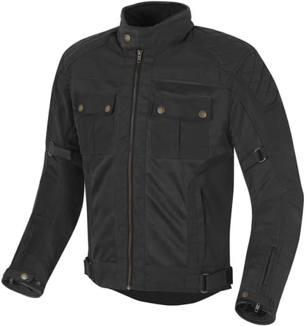 Merlin Shenstone Zwart Wax Motorjas - Jas