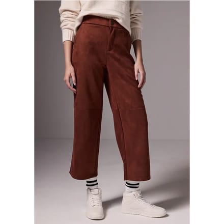 Velours-look broek