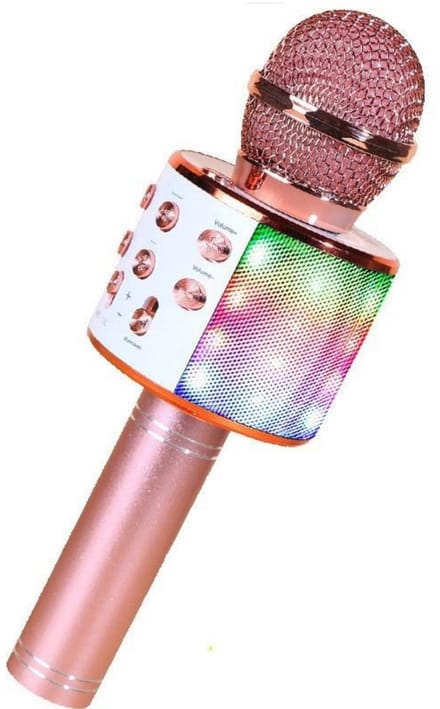 GELLDG Microfoon - Karaokemicrofoon - Kindermicrofoon - Draadloos Bluetooth - Draagbaar - Compatibel met smartphones en computers - Geschikt voor feestjes, karaoke thuis