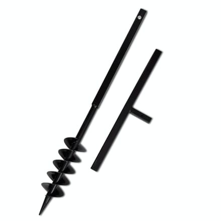 vidaXL - Grondboor - met - handvat - en - schroefkop - (dubbele - schroef) - 100 - mm - (zwart)