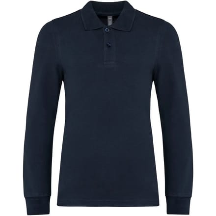 Kariban Kinderpolo lange mouwen K269 - Navy - 10/12 Y (10/12 ans)