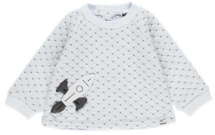 Boboli Double Face Sweatshirt Wit,Blauw 0 Months Meisje