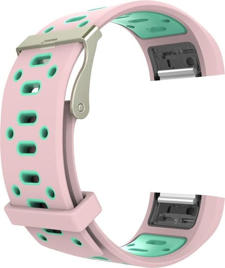 watchbands-shop.nl Siliconen bandje - Fitbit Charge 2 - GroenRoze