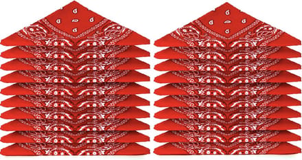 Boerenzakdoek rood 20 stuks - Bandana rood - Zakdoek rood