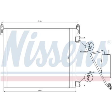 Condensator, airconditioning NISSENS 94805