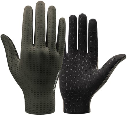 Rockbros Breathable Full Finger Cycling Gloves Size: M - Green