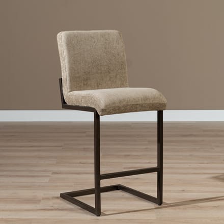 Bronx71® Velvet barkruk Lio taupe 70 cm - barstoel