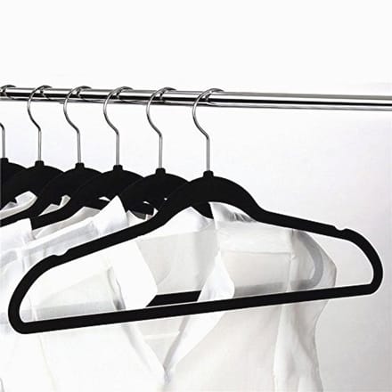 200 fluwelen antislip kleerhangers - ruimtebesparend en stevig