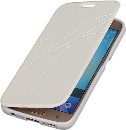 Bestcases Wit TPU Booktype Motief Hoesje Samsung Galaxy S6