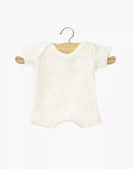 Minikane Poppenkleding Wit Rompertje 28 cm