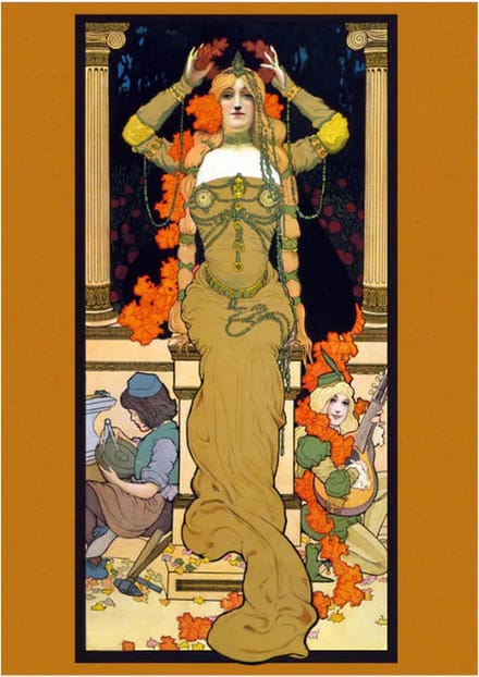 *SALE - Mustard Nouveau- Mint by Michelle decoupage papier A3
