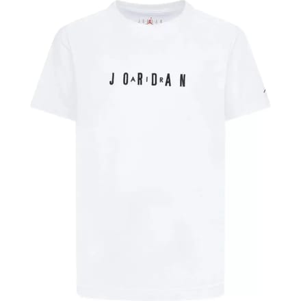 Jordan Wordmark Emb T-shirts Kinder - Wit - Maat 147 - 158 CM - Katoen Jersey