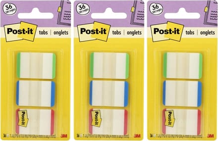 Indexeerlabels met Dispenser - Scheidingslabels voor Boeken en Mappen - 3 Kleuren