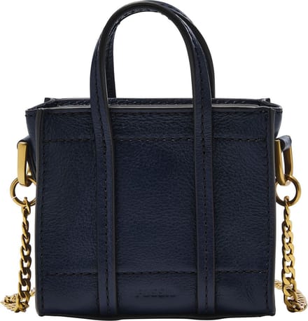 FOSSIL Schoudertas Handtas Carmen Micro Tote Bag Insignia Blue Donkerblauw