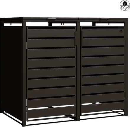 4gardenz® Premium Containerombouw 2 bakken - Kliko Ombouw – Zwart