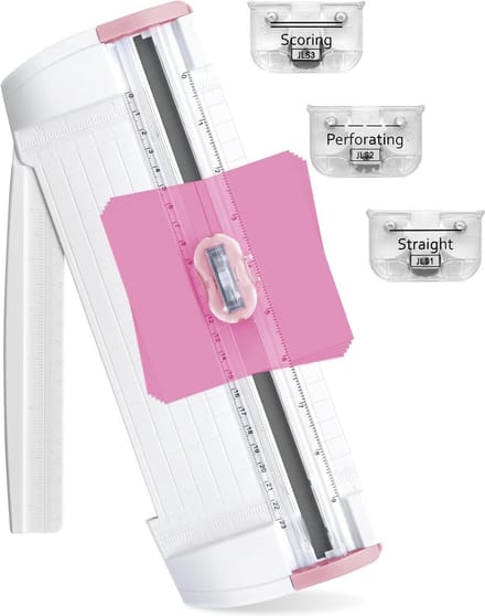 3-in-1 papiertrimmer voor knutselen en thuisgebruik – A5 snijmachine met rechte, score- en perforeermessen