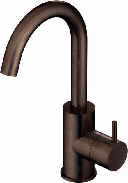 Hotbath Cobber CB004 wastafelkraan hoog met draaibare uitloop verouderd messing
