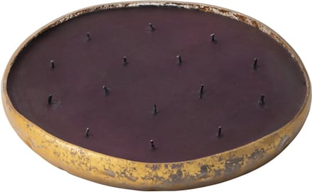 J-Line geurkaars M-Chic - Oud & Amber - glas - goud/zwart - XL - 35U