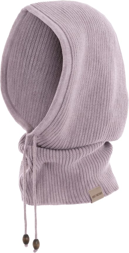 Knit Factory Evy Colsjaal met capuchon - Mauve - One Size