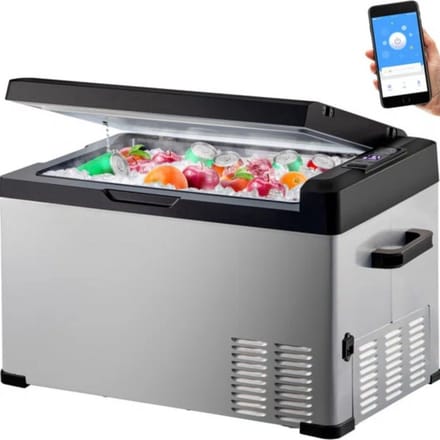 Koelbox deluxe - 30L - 45 Blikjes - Koeltas - Elektrisch - Oplaadbaar - Vriescombinatie - 220V - Camping, Auto, Caravan