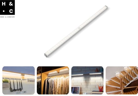 H&C Sensorlamp Binnen Bewegingssensor - 50 cm - Draadloos - USB Oplaadbaar