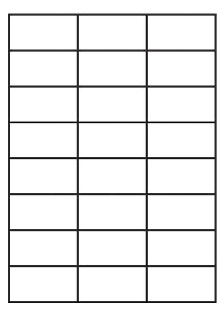 A4 etiketten 64,6 x 33,8 mm wit (100 vel)