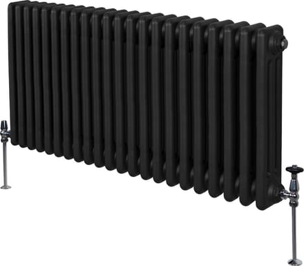 3-kolomsradiator - zwart - 600x1012 mm - 15 jaar garantie