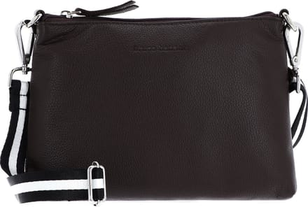 bruno banani Leren Schoudertas Crossbody Bag Brown Donkerbruin
