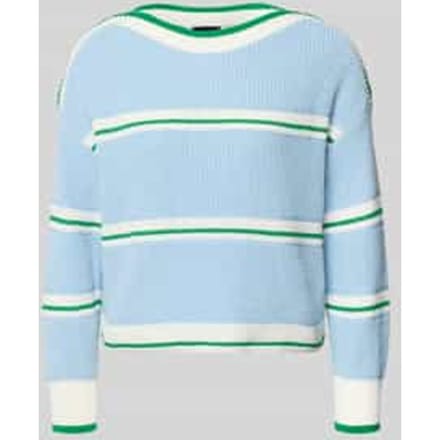 Gebreide pullover met boothals