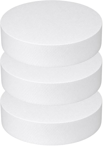 Piepschuim vormen - cirkel - 3x - D22,5 x 4 cm - styropor hobby / DIY vorm - basis knutselfiguren
