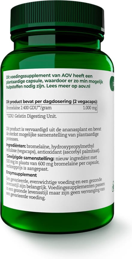 AOV 1133 Bromelaïne - 2 x 30 vegacapsules - Voordeelverpakking