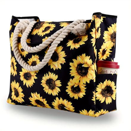 Livano Strandtas - Ibiza - Tas - Tote Bag - Shopper - Zonnebloem
