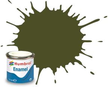 Humbrol Hobbyverf Enamel verf - #155 Olive Drab - Matt - Enamel Verf potje - 14 ml