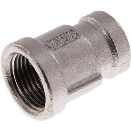 Rp 3/8'' x Rp 1/4'' RVS Ronde Sok 16 Bar [2 Stuks]