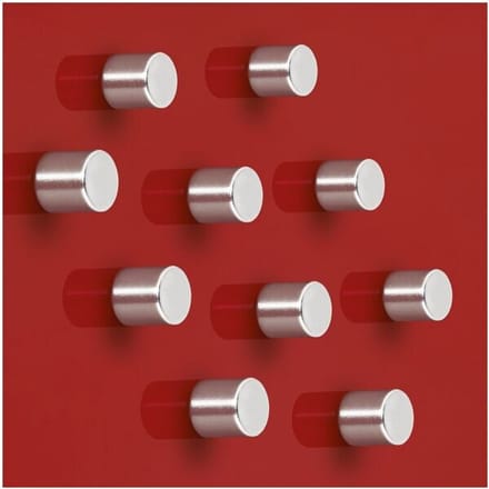 Sigel Neodymium magneet C5 Strong (Ø x h) 10 mm x 10 mm Cilinder Zilver 10 stuk(s) BA701