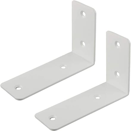 Stevige 12.5CM Wandplank Beugels - 2 Stuks Wit RVS Industrieel Plankdrager voor Thuisgebruik
