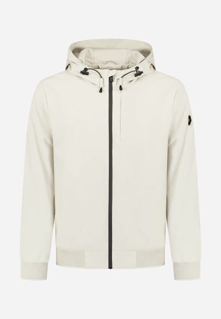 No Excess Jacket short fit hooded stone
