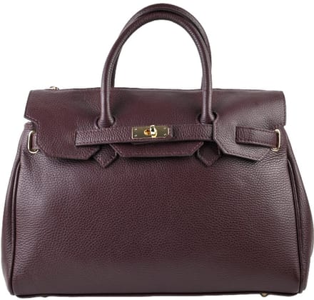 Giuliano lederen handtas Alberta - Dames - Made in Italy - Bordeaux