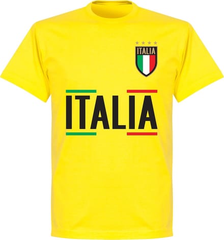 Italië Team T-Shirt - Geel - L