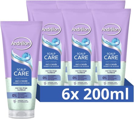 Andrélon - Shampoo Scrub - Scalp Care - 6 x 200 ml