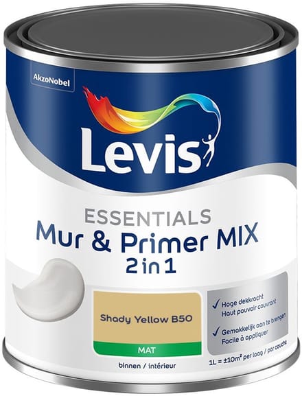 Levis - Essentials Mur & Primer Mix - Shady Yellow B50 - Mengverf - 1 L