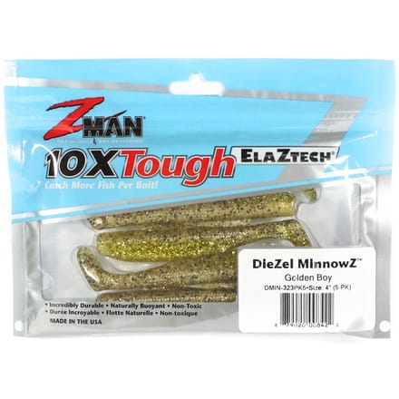 Zman zacht kunstaas Diezel MinnowZ 4 Inch 5/Pack Golden Boy (8422)