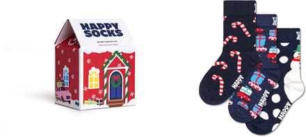 Happy Socks - Kids 3-Pack Holiday Socks Gift Set - Unisex - Sokken