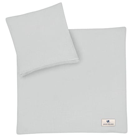 Julius Zöllner babybeddengoed mousseline - grau, maat 80x80 + 35x40 cm