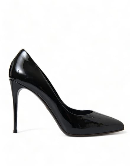 Dolce & Gabbana Zwarte Patenten Leren Hakken Schoenen