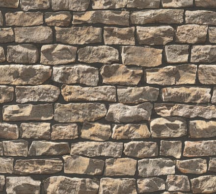 STEEN BEHANG | Industrieel - bruin beige zwart - A.S. Création Elements