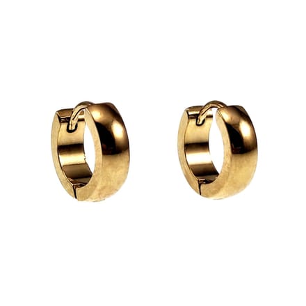 ∅13mm x 4mm Oorbellen Unisex - Verguld RVS - Oorringen Dames - Heren